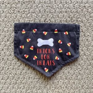 Halloween Themed Tricks For Treats Candy Corn Doggy Bandana Collar Slip On Cover